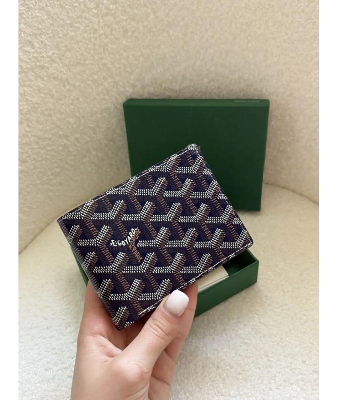 GOYARD Темно-синий кожаный кошелек, фото 2