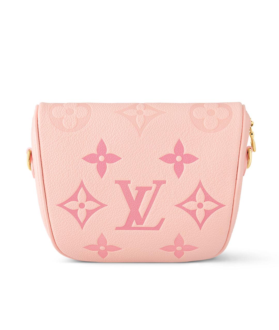 LOUIS VUITTON Розовая кожаная сумка через плечо, фото 3