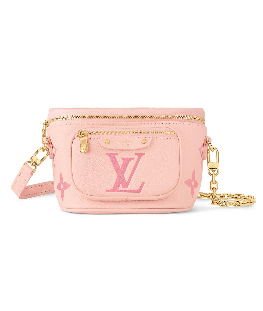 LOUIS VUITTON Розовая кожаная сумка через плечо, фото 9