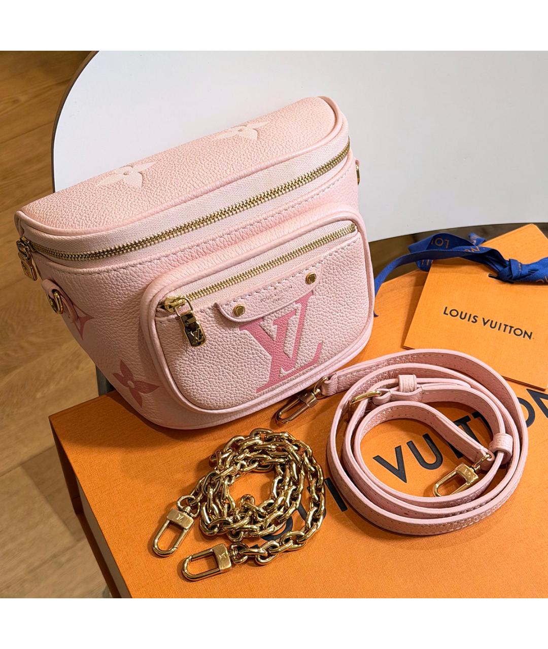 LOUIS VUITTON Розовая кожаная сумка через плечо, фото 5