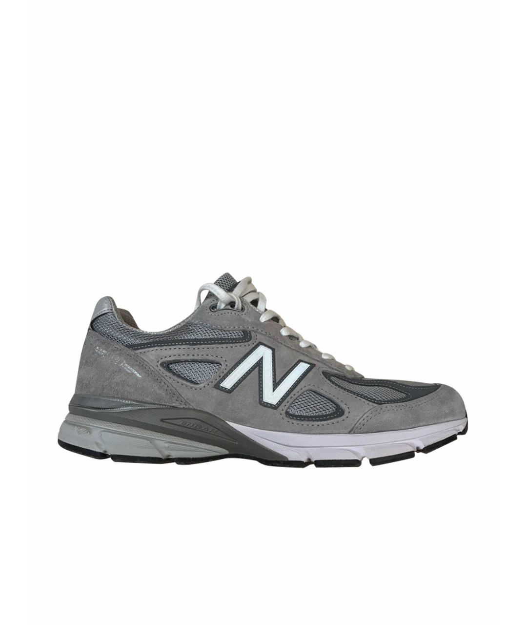 NEW BALANCE Серые замшевые низкие кроссовки / кеды, фото 1