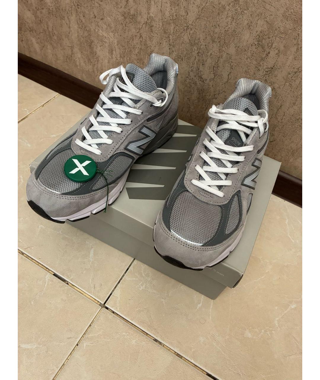 NEW BALANCE Серые замшевые низкие кроссовки / кеды, фото 9