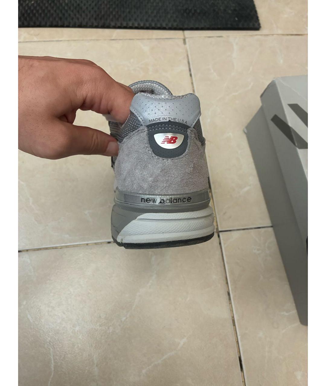 NEW BALANCE Серые замшевые низкие кроссовки / кеды, фото 6