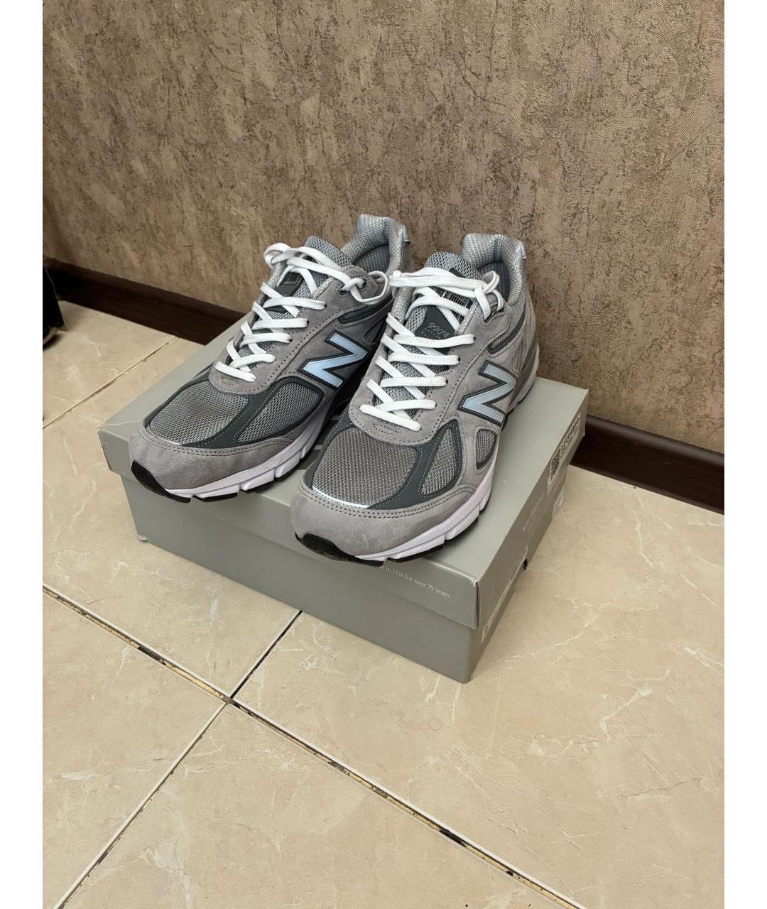 NEW BALANCE Серые замшевые низкие кроссовки / кеды, фото 8