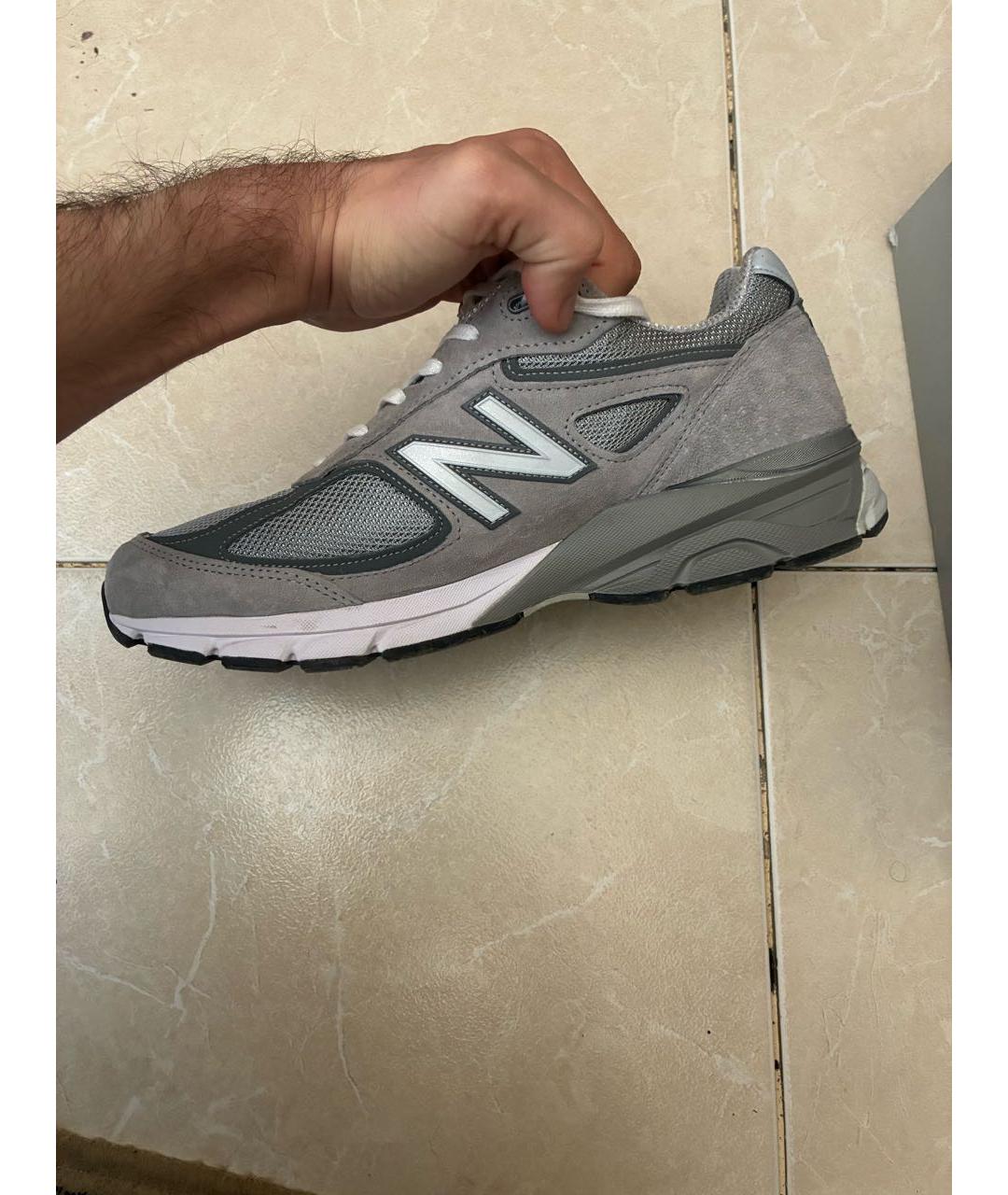 NEW BALANCE Серые замшевые низкие кроссовки / кеды, фото 5