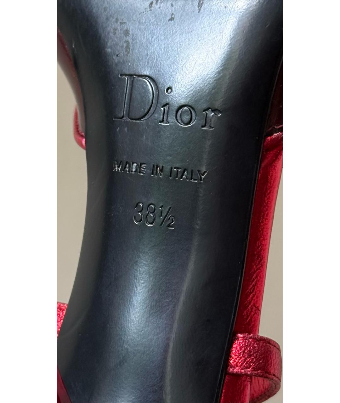 CHRISTIAN DIOR Красные босоножки, фото 8