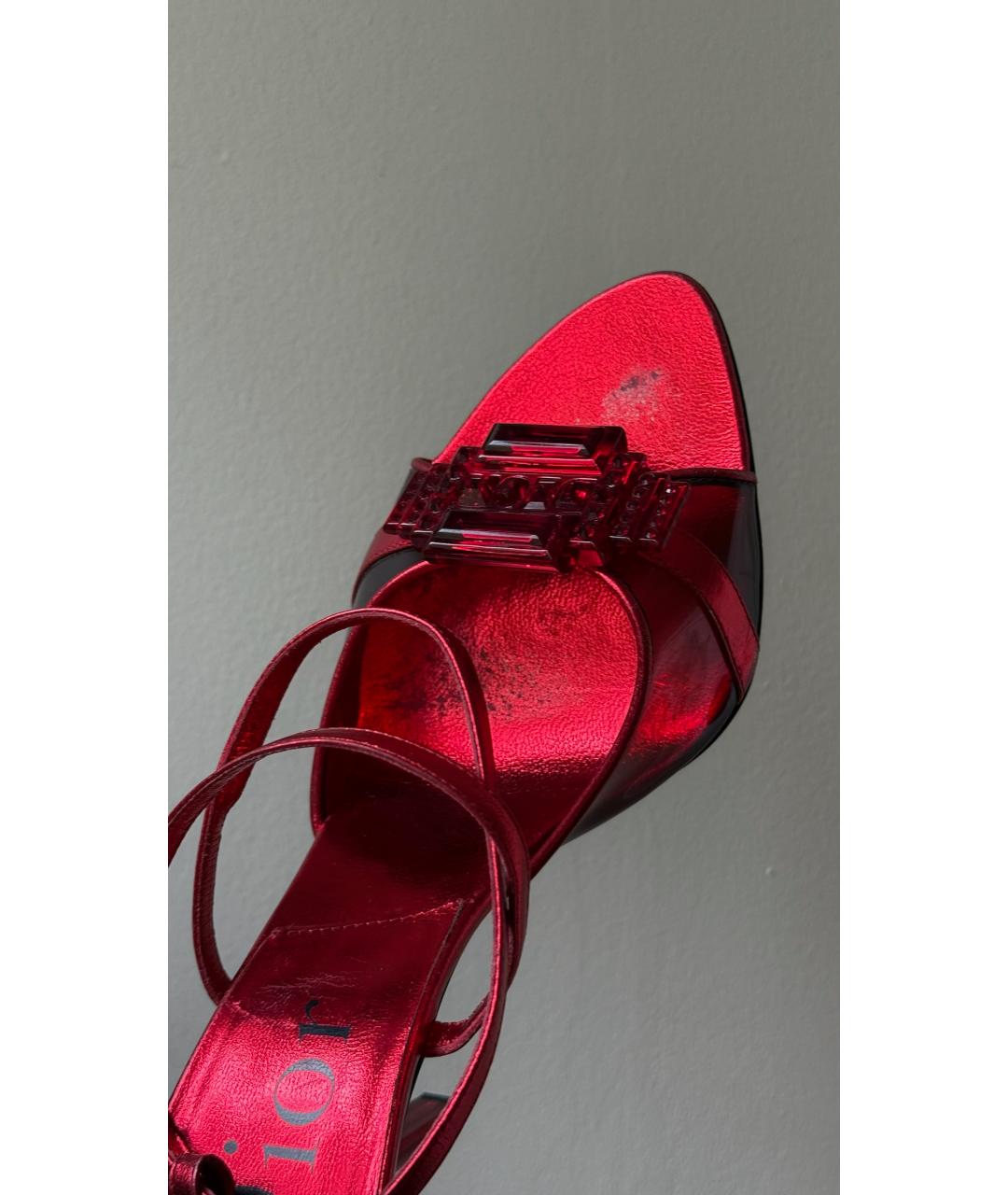 CHRISTIAN DIOR Красные босоножки, фото 5