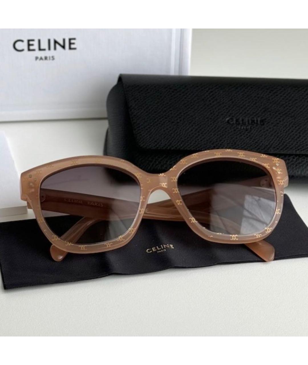 CELINE Бежевые солнцезащитные очки, фото 5