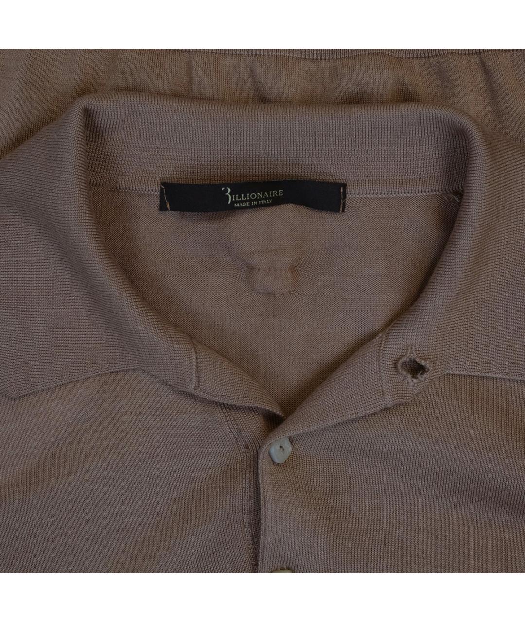 BILLIONAIRE Бежевое поло с коротким рукавом, фото 3