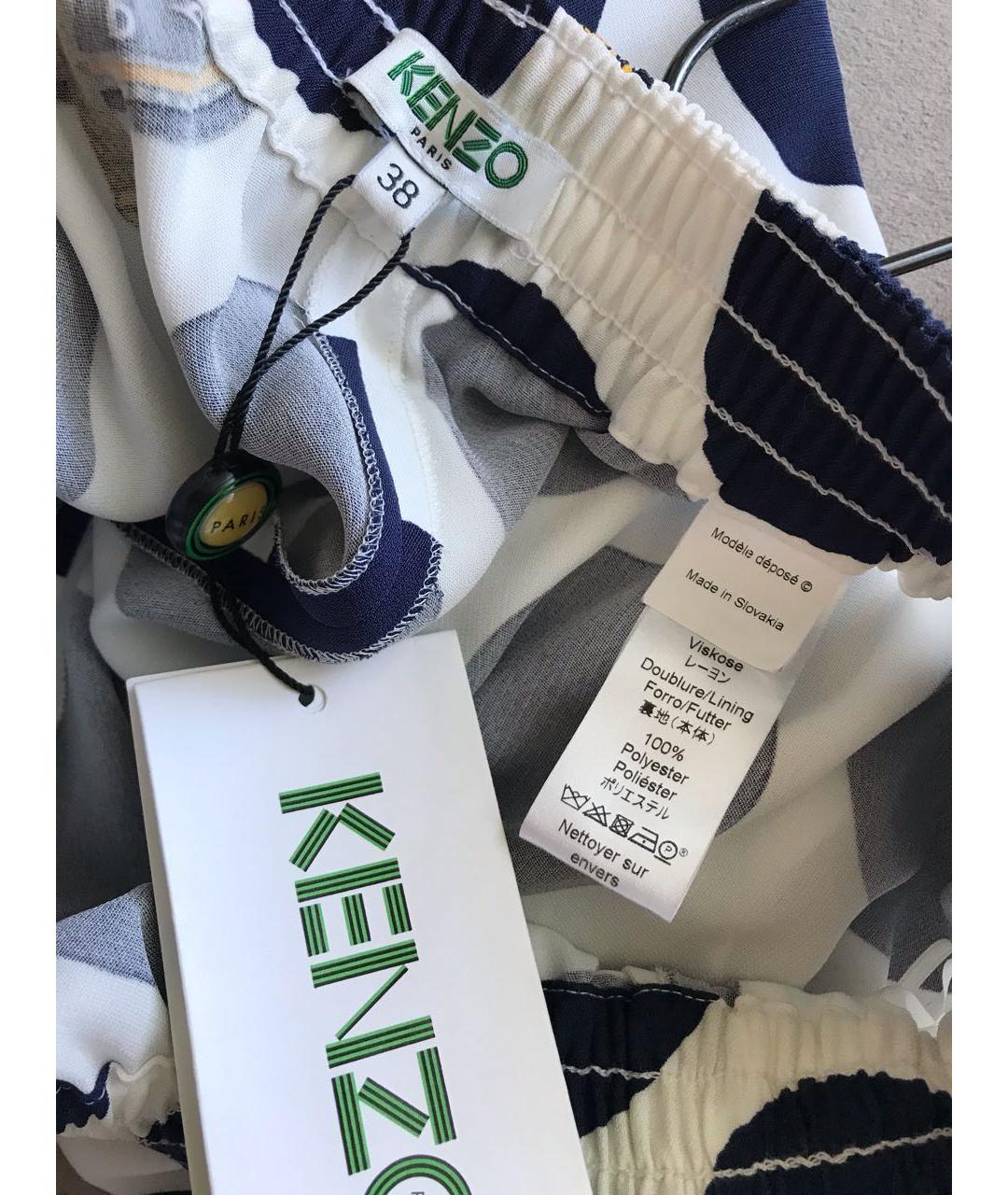 KENZO Мульти вискозные прямые брюки, фото 5