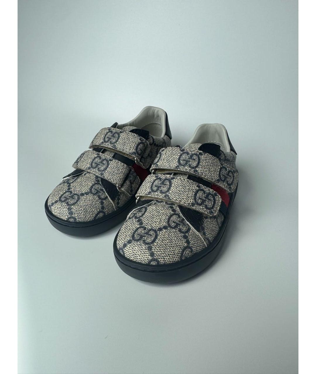 GUCCI Бежевые кожаные кеды, фото 2