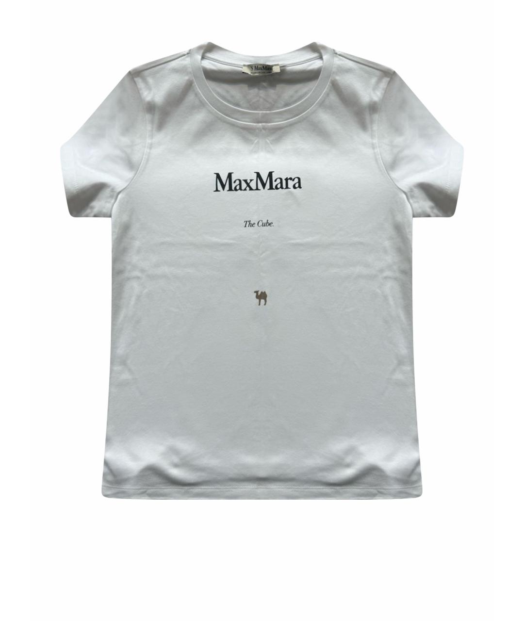 'S MAX MARA Белая хлопковая футболка, фото 1