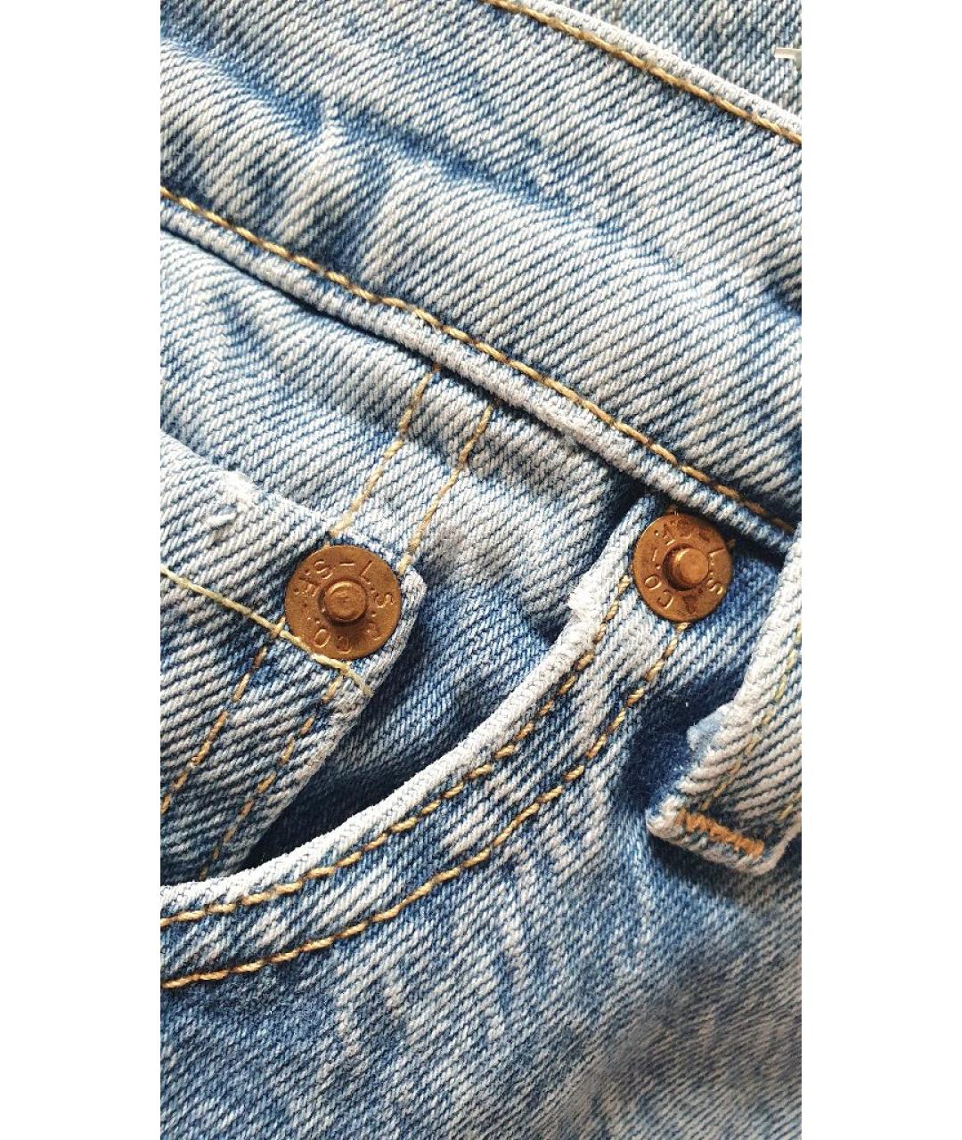 LEVI'S Синие хлопковые прямые джинсы, фото 6