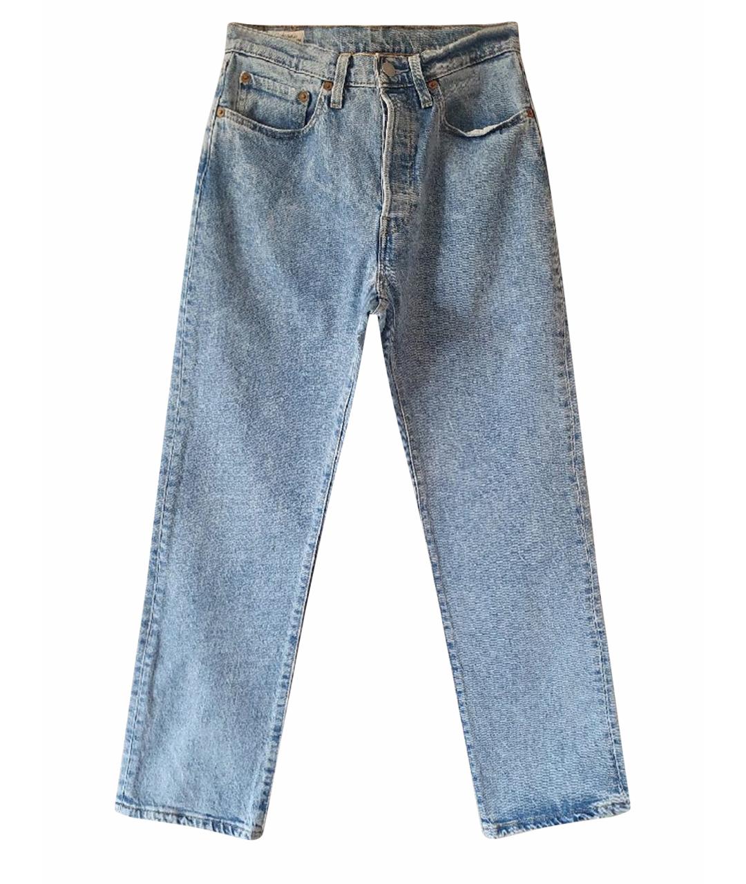 LEVI'S Синие хлопковые прямые джинсы, фото 1