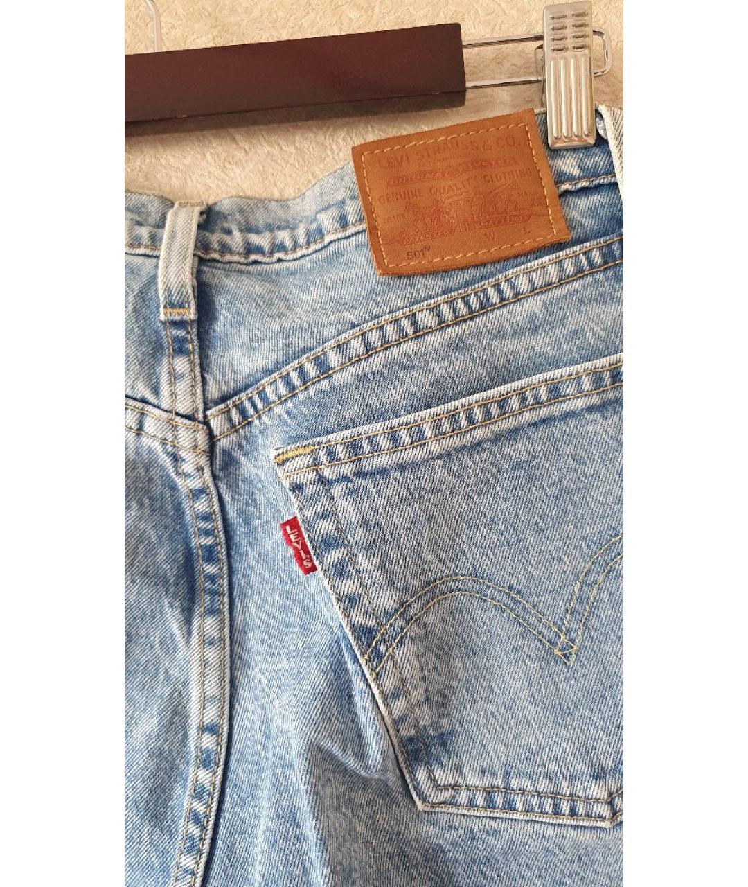 LEVI'S Синие хлопковые прямые джинсы, фото 5