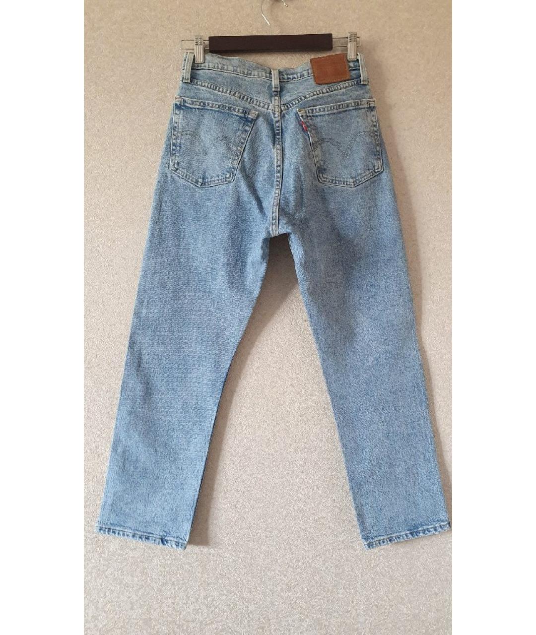 LEVI'S Синие хлопковые прямые джинсы, фото 2