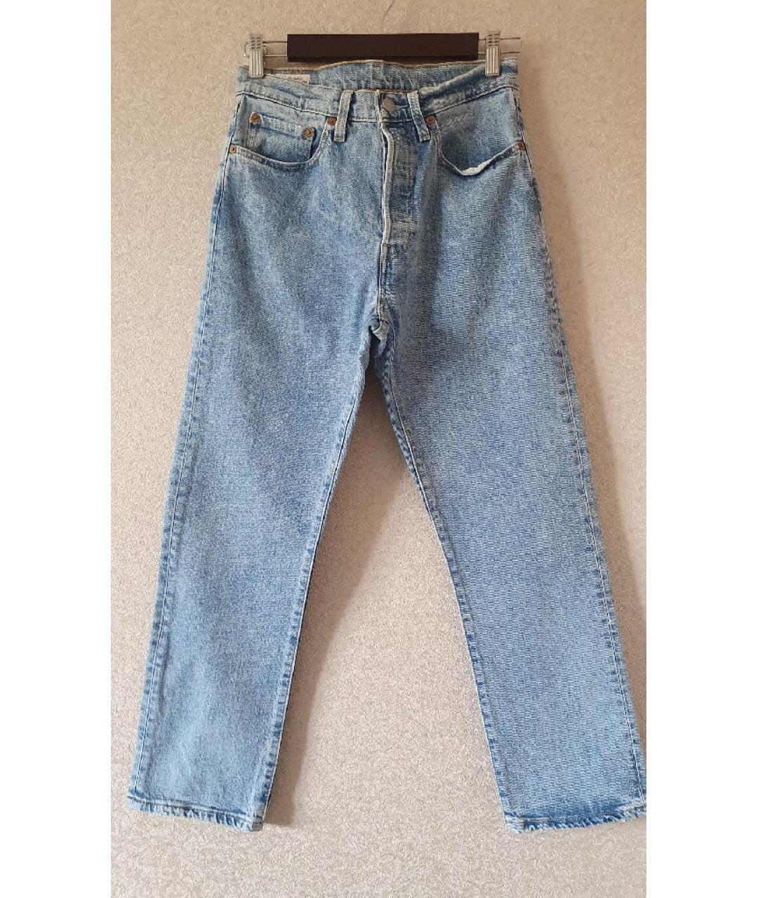 LEVI'S Синие хлопковые прямые джинсы, фото 10