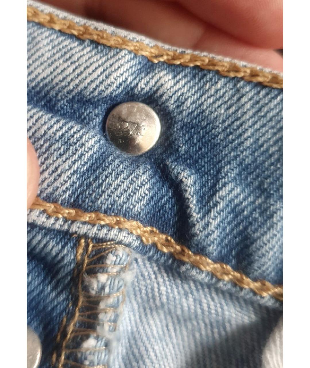 LEVI'S Синие хлопковые прямые джинсы, фото 8