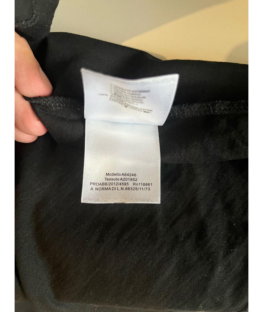 VERSACE Черная хлопковая футболка, фото 6