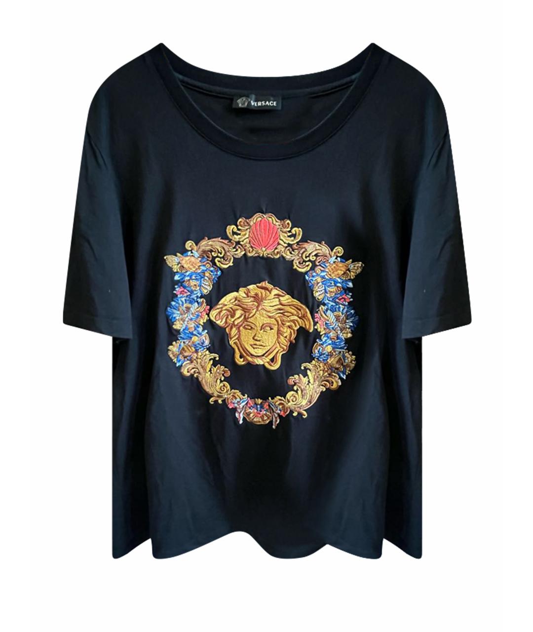 VERSACE Черная хлопковая футболка, фото 1