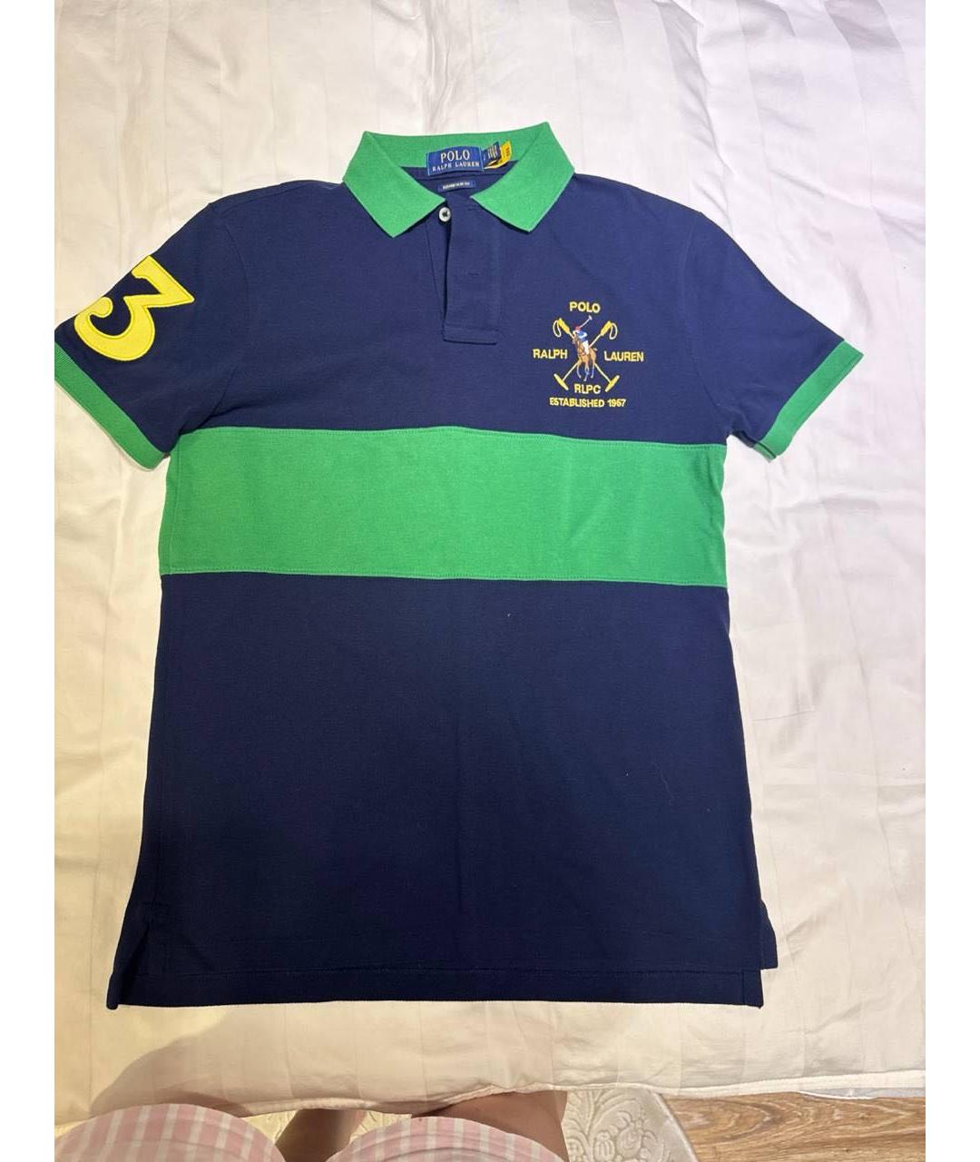 POLO RALPH LAUREN Зеленое хлопковое поло с коротким рукавом, фото 4