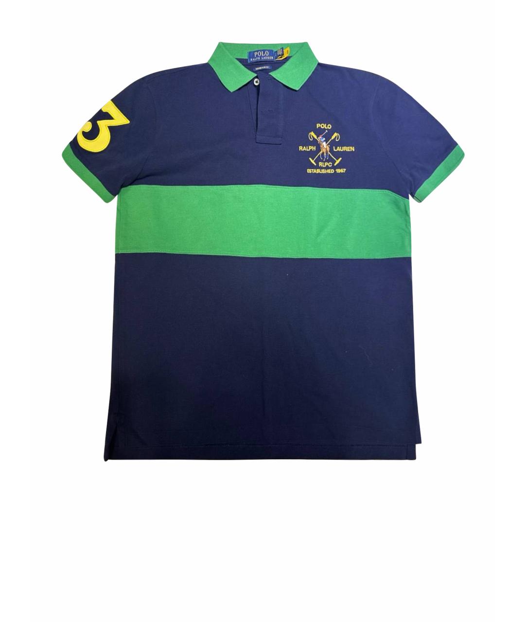 POLO RALPH LAUREN Зеленое хлопковое поло с коротким рукавом, фото 1