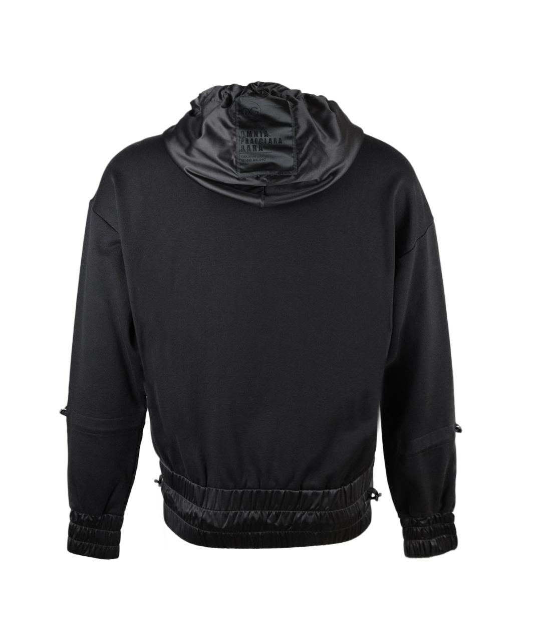 DOLCE&GABBANA Черный хлопковый спортивный костюм, фото 2