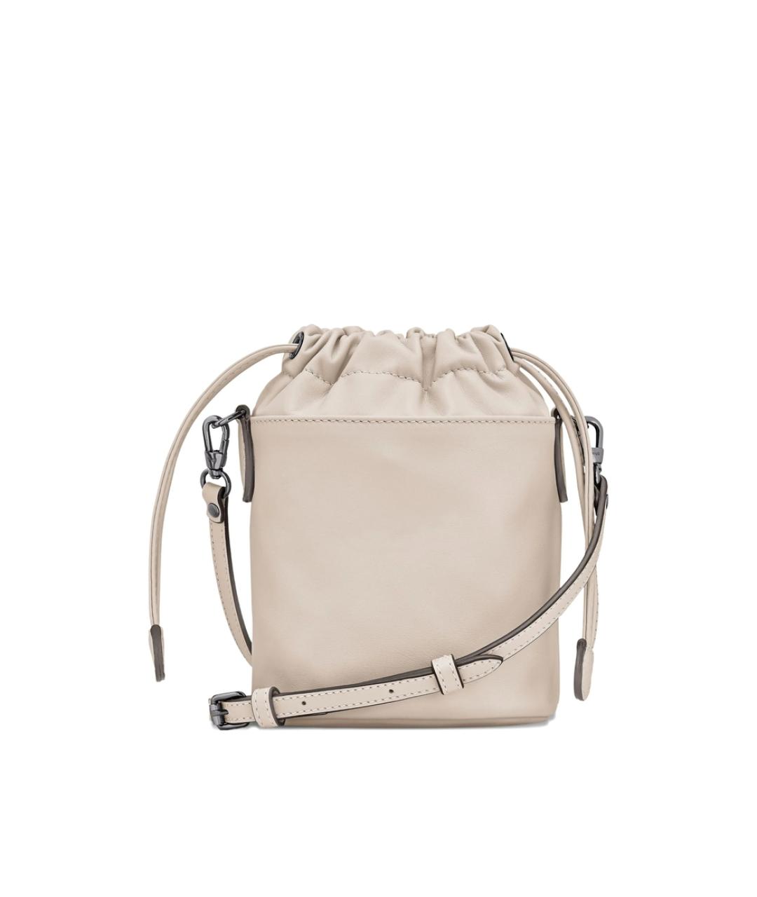 LONGCHAMP Бежевая кожаная сумка через плечо, фото 3