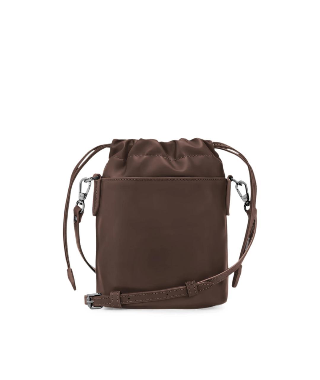 LONGCHAMP Коричневая тканевая сумка через плечо, фото 5