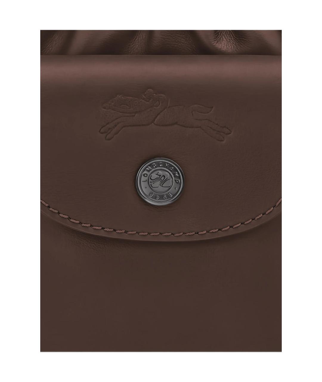 LONGCHAMP Коричневая тканевая сумка через плечо, фото 2