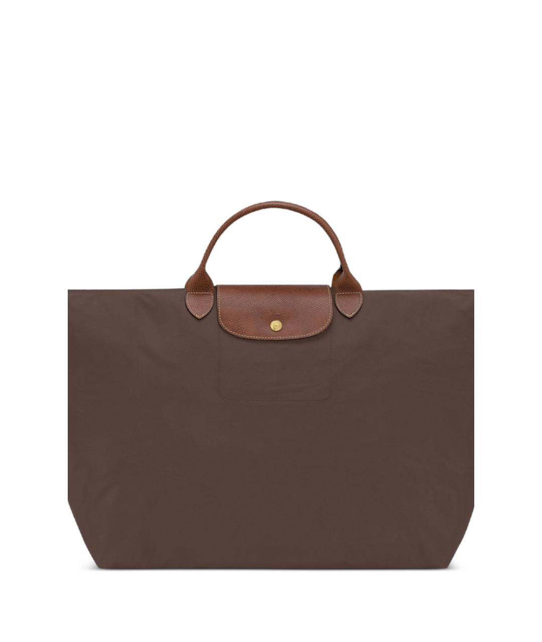 LONGCHAMP Коричневая кожаная сумка тоут, фото 2