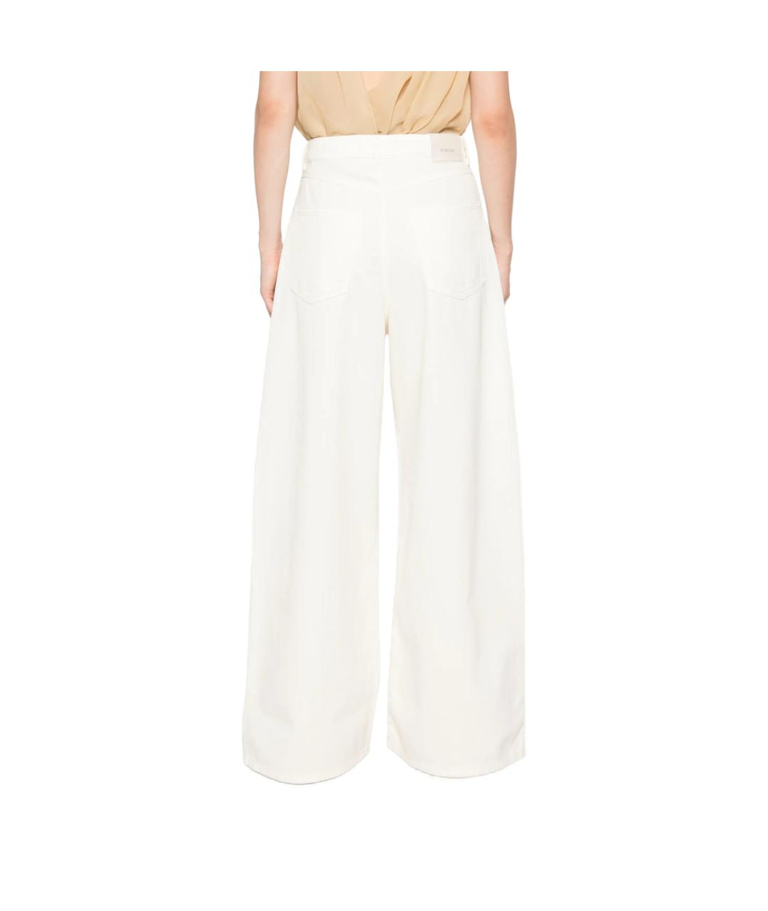 SPORTMAX Белые хлопковые джинсы клеш, фото 2
