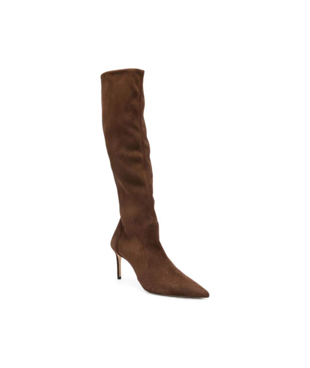STUART WEITZMAN Коричневые замшевые сапоги, фото 2