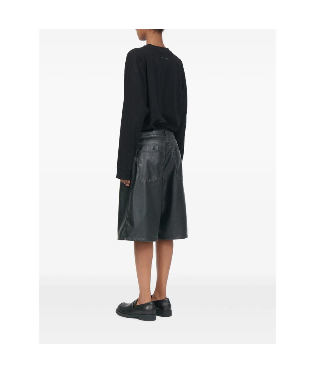 MM6 MAISON MARGIELA Черные полиэстеровые шорты, фото 5