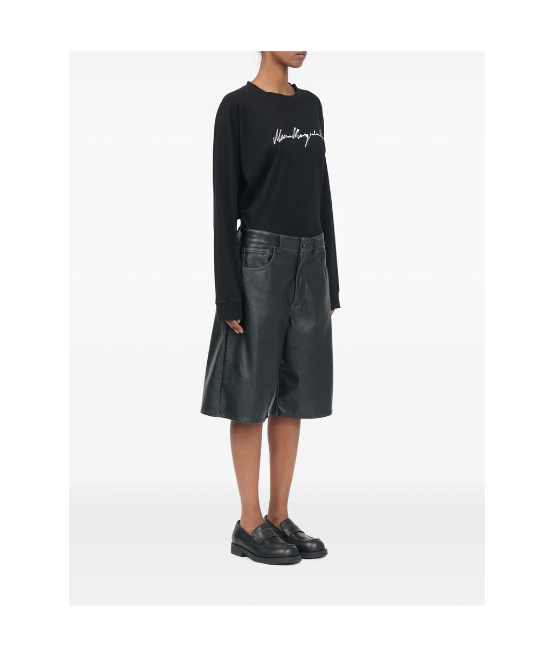MM6 MAISON MARGIELA Черные полиэстеровые шорты, фото 4