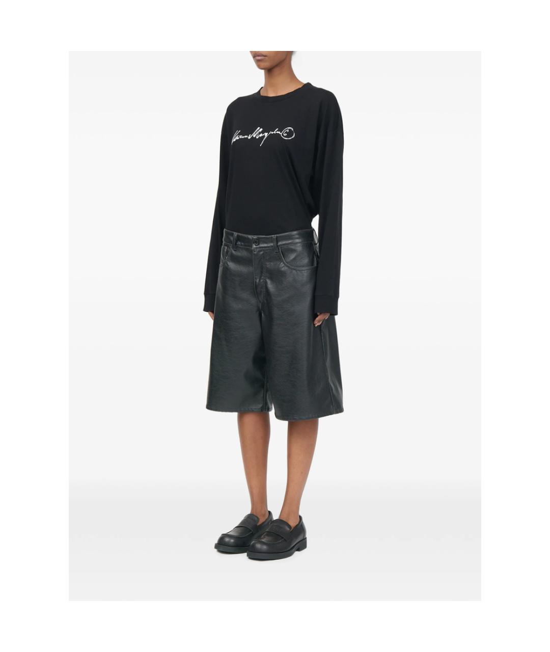 MM6 MAISON MARGIELA Черные полиэстеровые шорты, фото 6