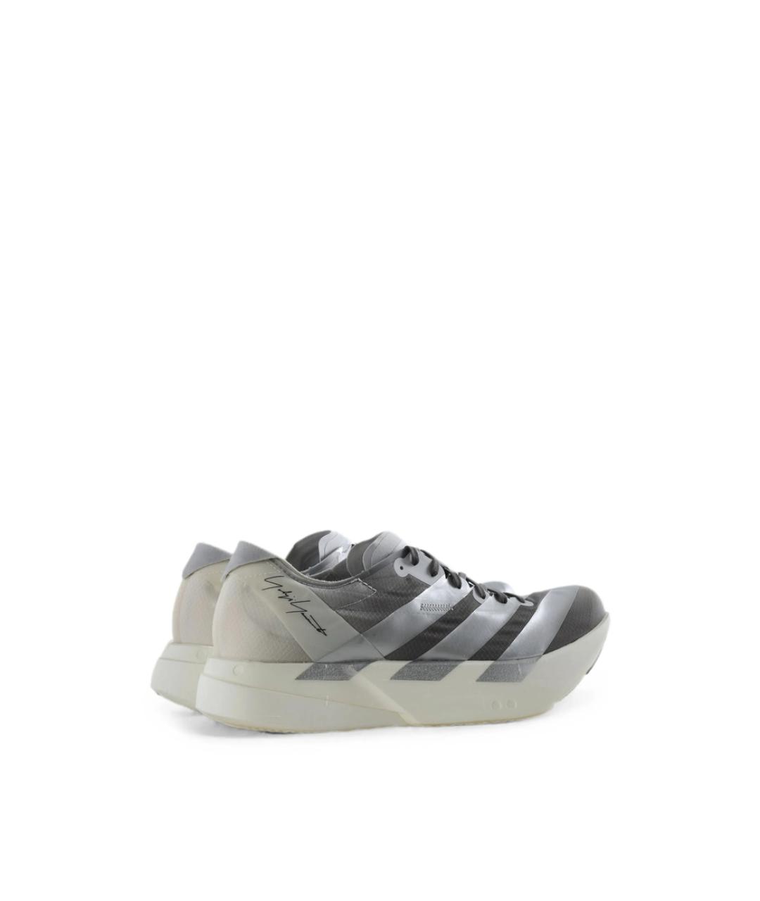 Y-3 Серые текстильные низкие кроссовки / кеды, фото 3