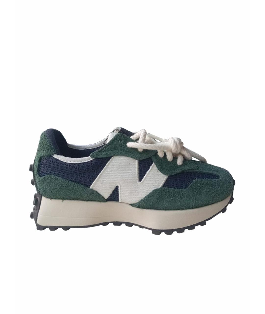 NEW BALANCE Зеленые текстильные кроссовки, фото 1
