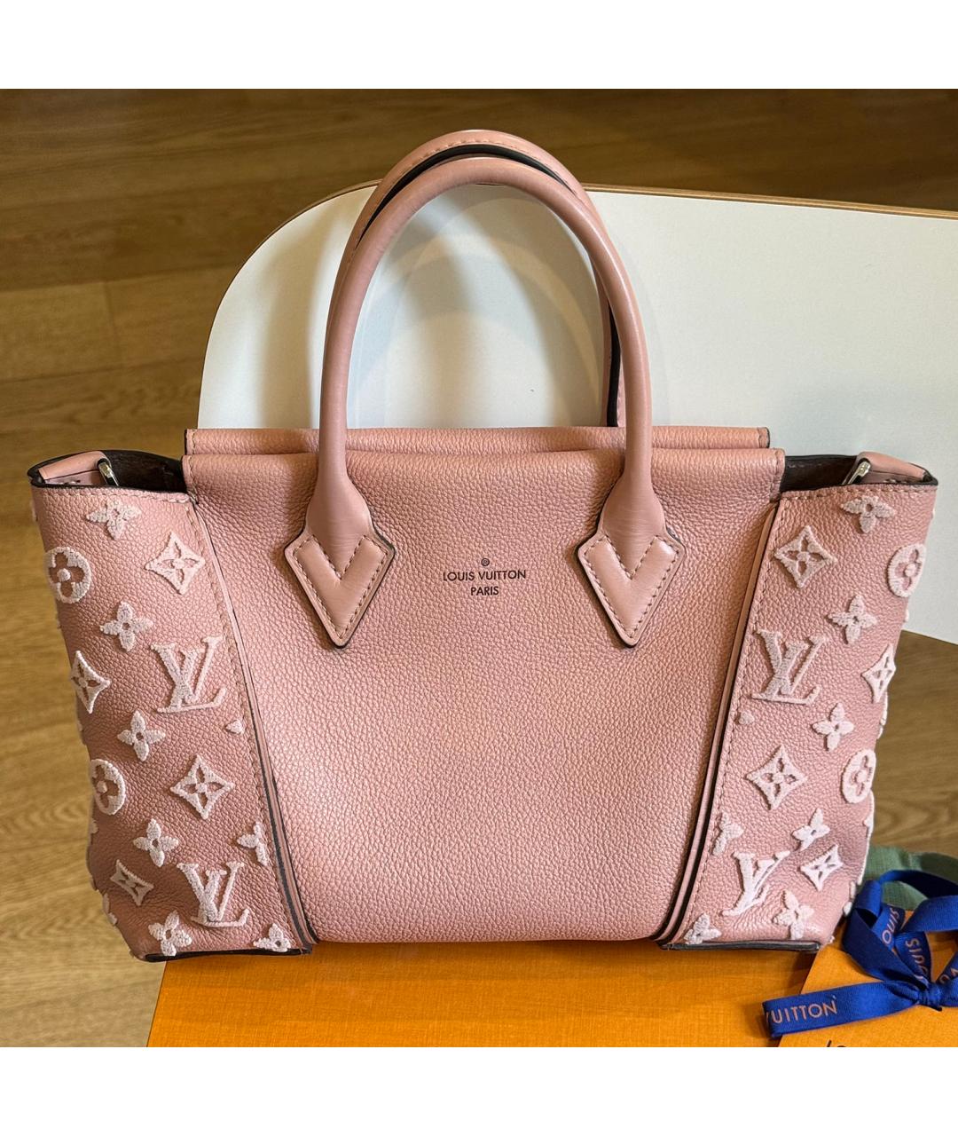 LOUIS VUITTON Розовая кожаная сумка с короткими ручками, фото 3