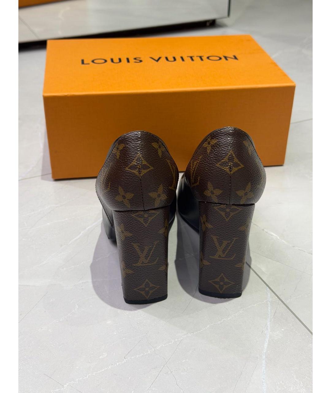 LOUIS VUITTON Черные кожаные туфли, фото 3