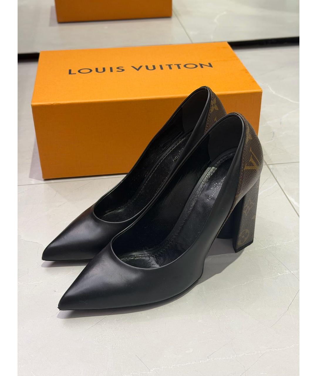 LOUIS VUITTON Черные кожаные туфли, фото 2