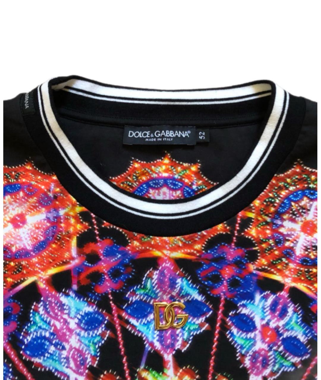 DOLCE&GABBANA Мульти хлопковая футболка, фото 3