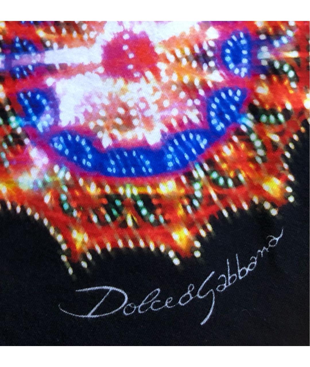 DOLCE&GABBANA Мульти хлопковая футболка, фото 4