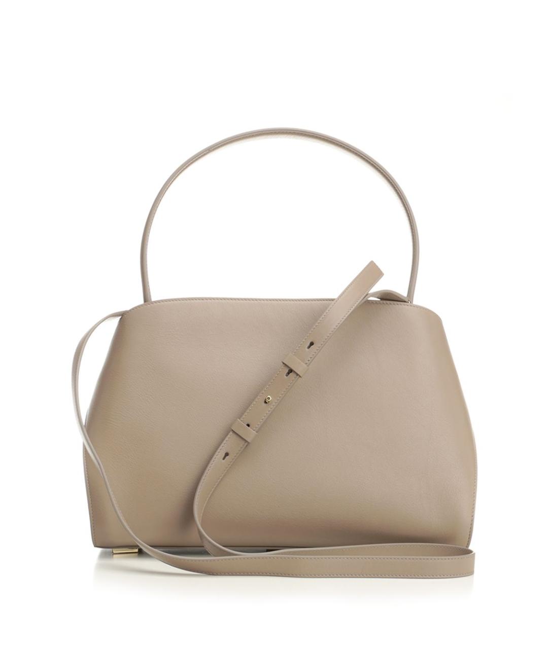 FERRAGAMO Бежевая кожаная сумка через плечо, фото 3