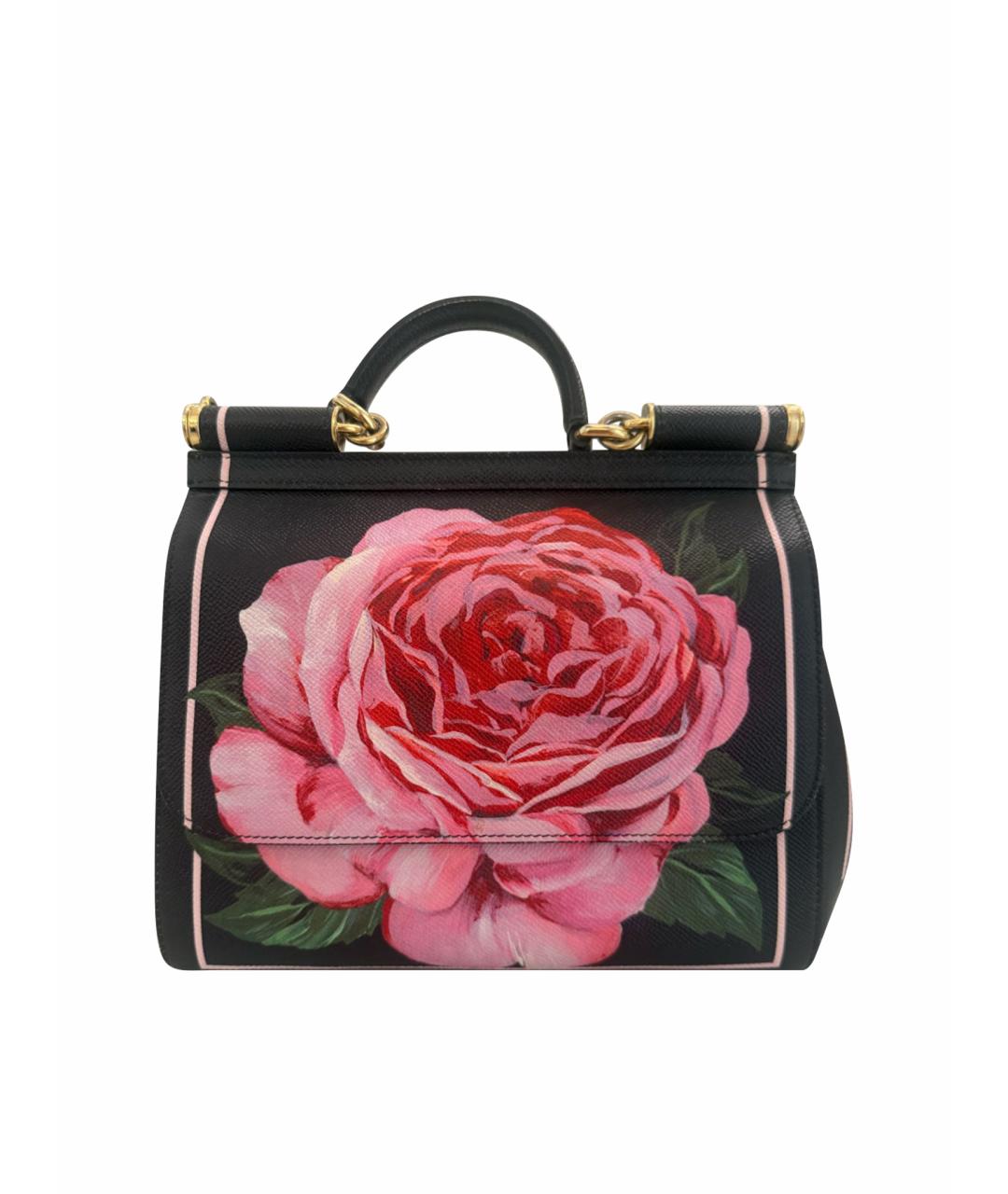 DOLCE&GABBANA Черная кожаная сумка через плечо, фото 1