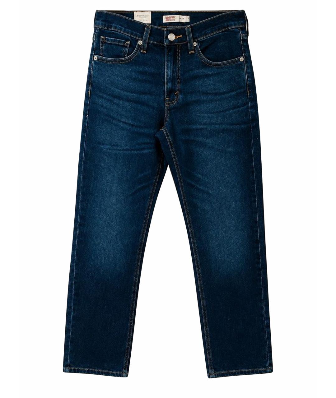 LEVI'S Темно-синие хлопко-эластановые прямые джинсы, фото 1