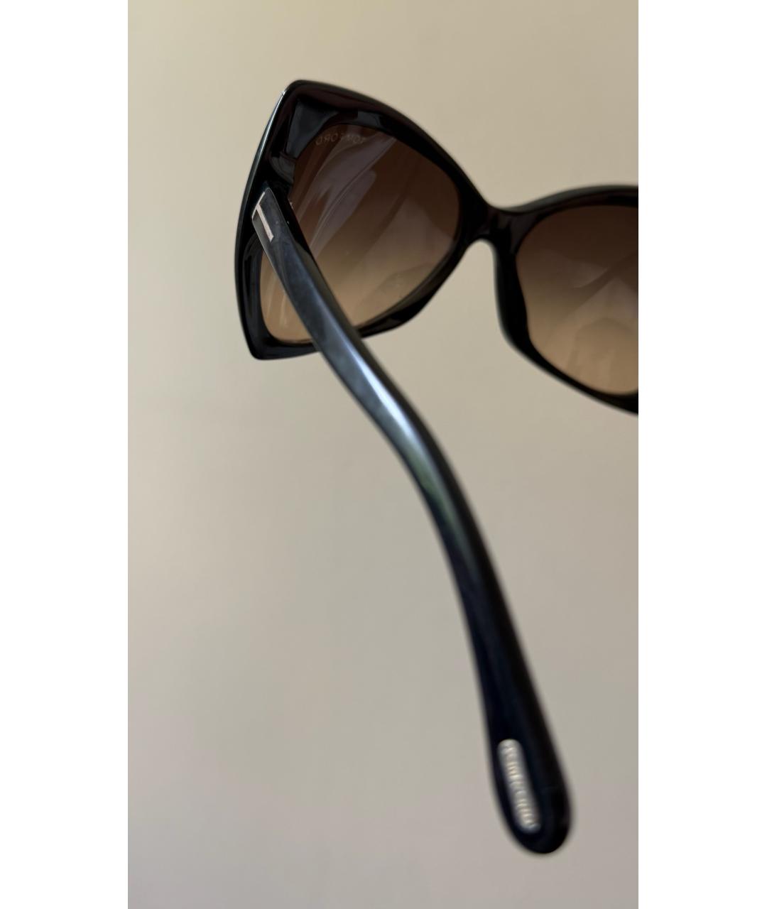 TOM FORD Черные пластиковые солнцезащитные очки, фото 4