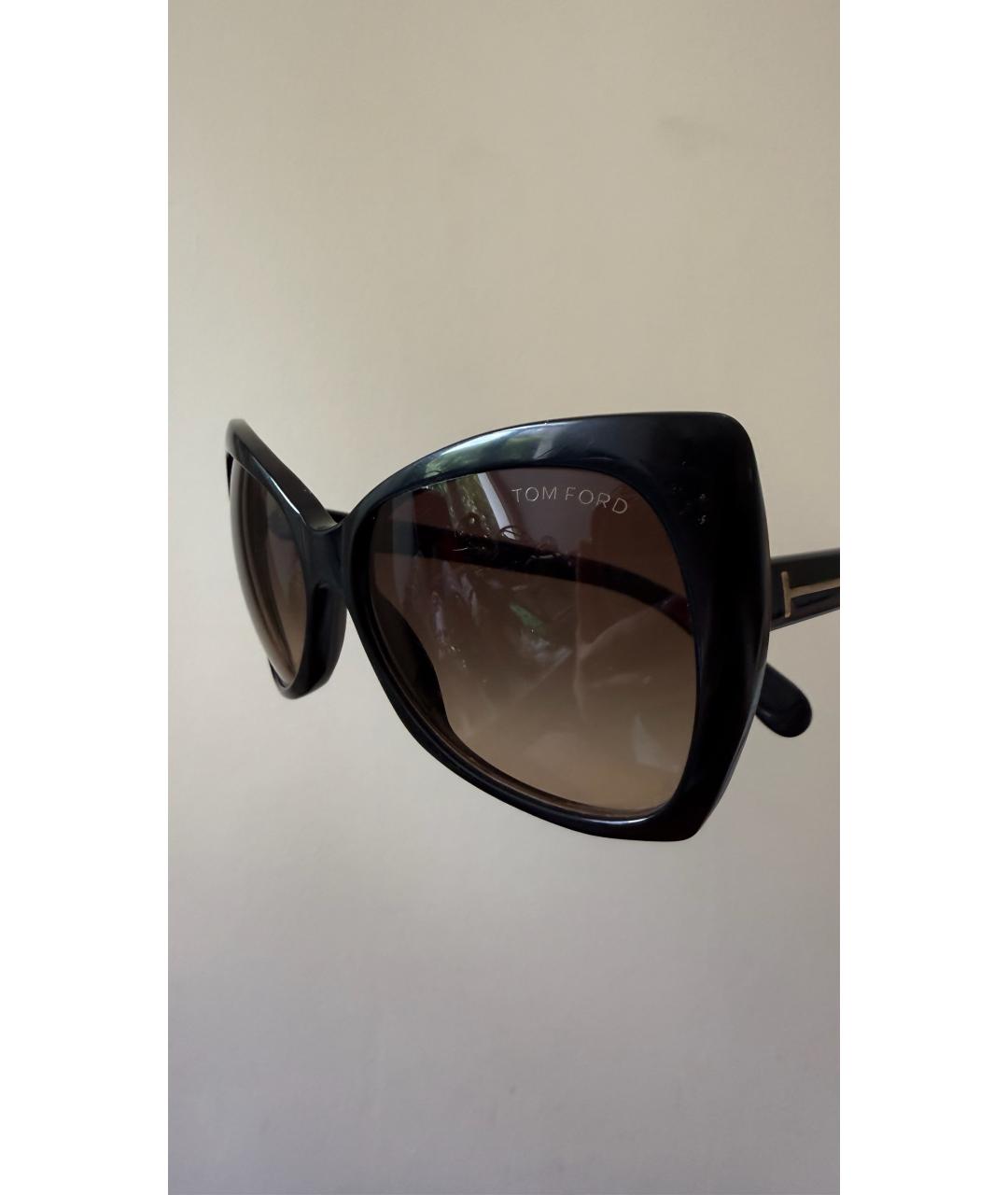 TOM FORD Черные пластиковые солнцезащитные очки, фото 3