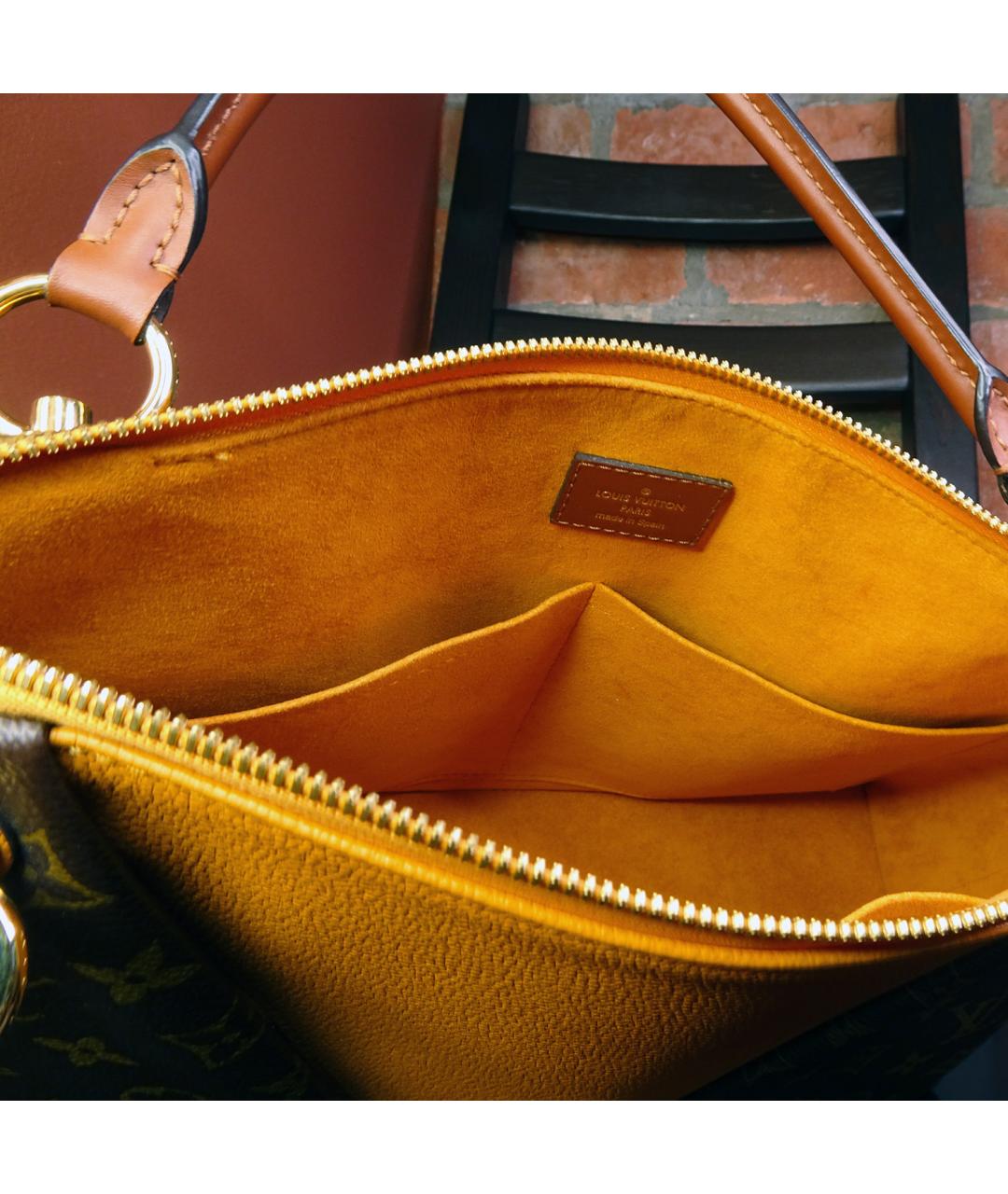 LOUIS VUITTON Коричневая сумка с короткими ручками, фото 7