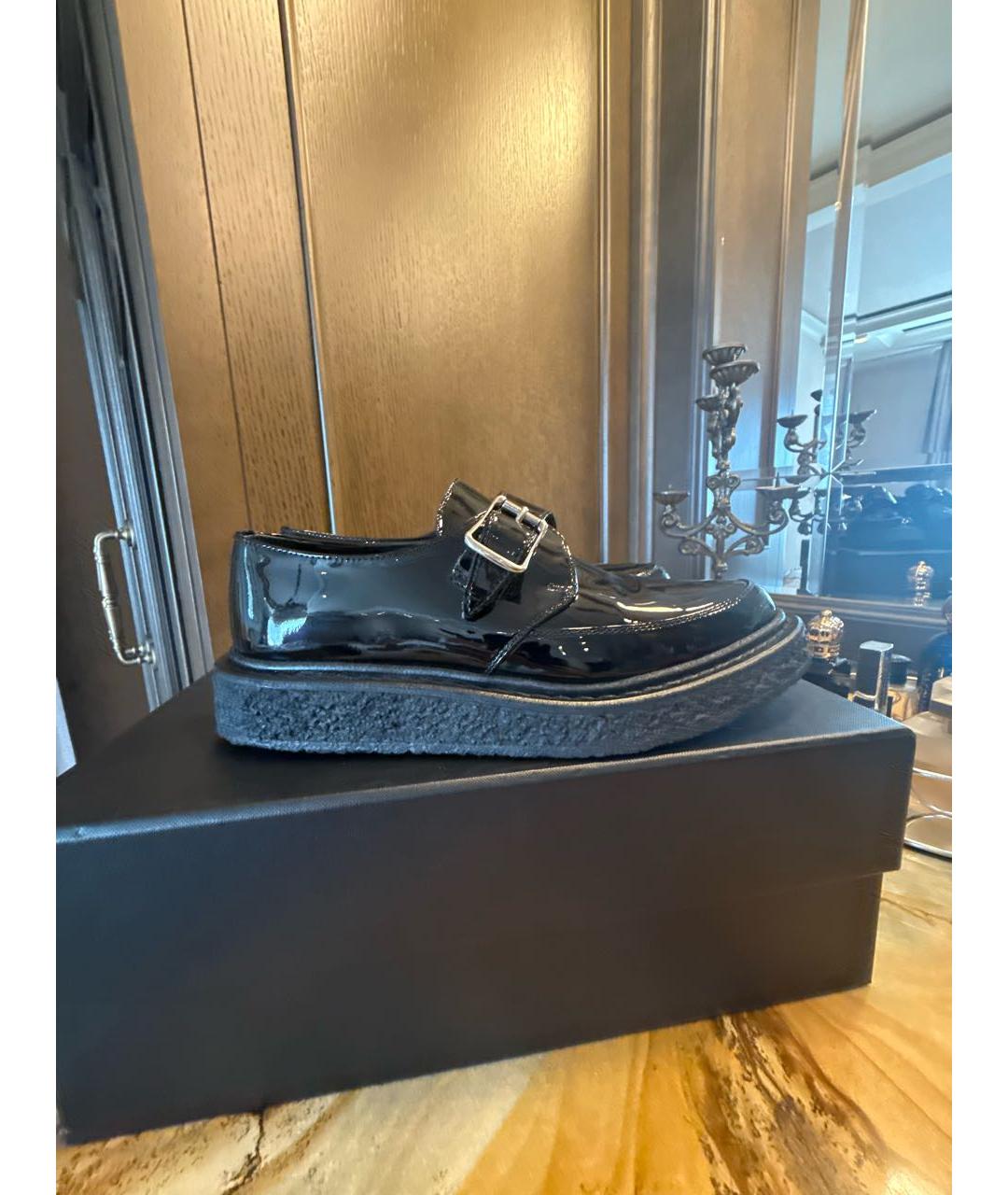 SAINT LAURENT Черные лоферы из лакированной кожи, фото 9